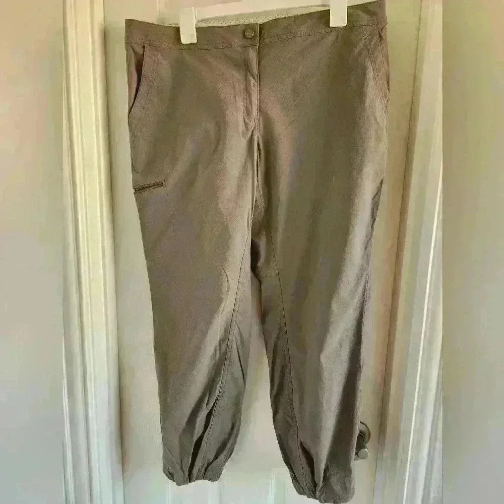 LL Bean Pants Nylon Cargo Lightweight Hiking Stretch Active‎ Outdoor Sz 16